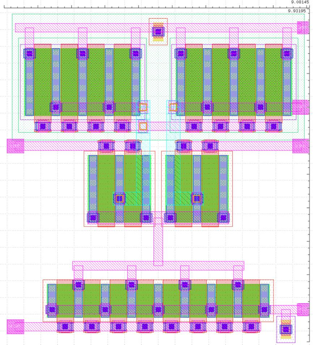 5T-OPAMP layout generated by an LLM